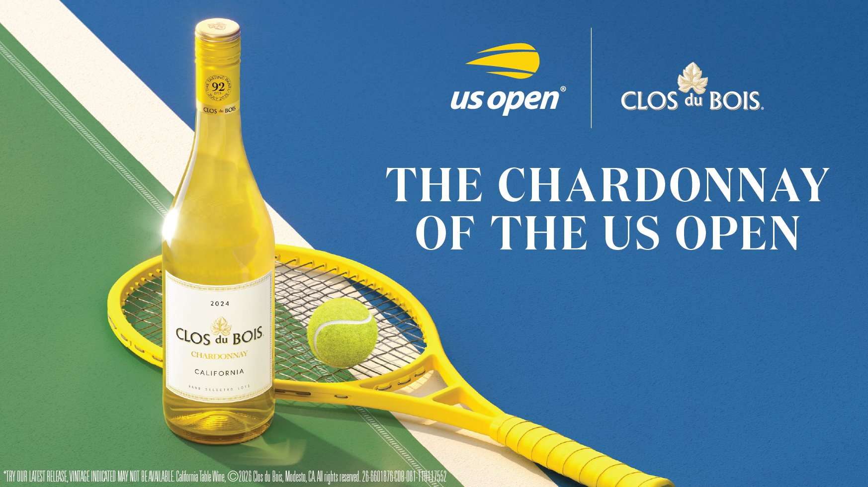 Clos du Bois Official Wine of the US OPEN